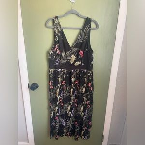 Ted Baker London Tiered Pleated Midi Dress - Size 12US 16UK